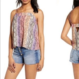 Hiatus Snake Print Tank Multicolor Size Medium